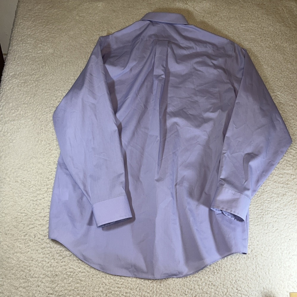 Stafford Super Shirt Performance Dress Shirt 16.5 34/35 Lavender Classic Fit - Picture 13 of 16